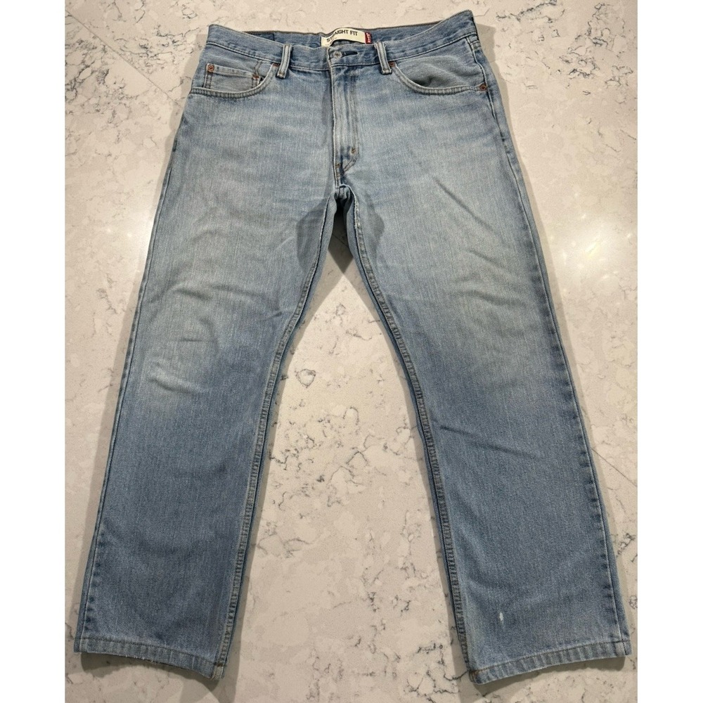VTG Y2K Levi's 505 Jeans Mens 34x30 Blue Light Wash Straight Fit Denim